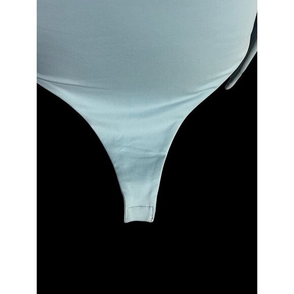 Susana Monaco Womens Aqua Long Sleeve Bodysuit With Collar workattire profession - Picture 6 of 11